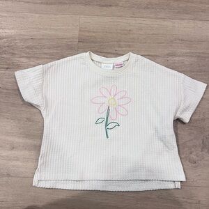Zara Kids White Floral T-Shirt
